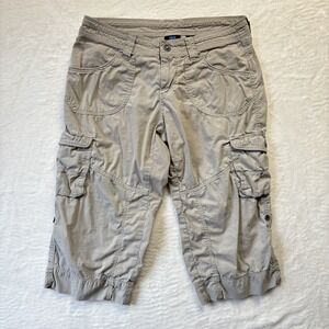 Kuhl Kontra Convertible Cargo Capri Pants Outdoor‎ Hiking Beige Size 4
